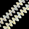 Electroplate Transparent Glass Beads Strands EGLA-N056-03A-01-1