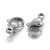 Non-Tarnish 304 Stainless Steel Lobster Claw Clasps X-STAS-F182-01P-E-1