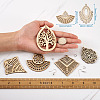 DIY 30 Pairs Natural Wooden Earring Making Kits DIY-TA0003-36P-5