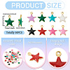 50Pcs 304 Stainless Steel Enamel Charms STAS-TA0003-32D-4