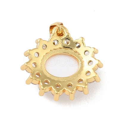 Brass Micro Pave Cubic Zirconia Pendants KK-B059-45G-D-1