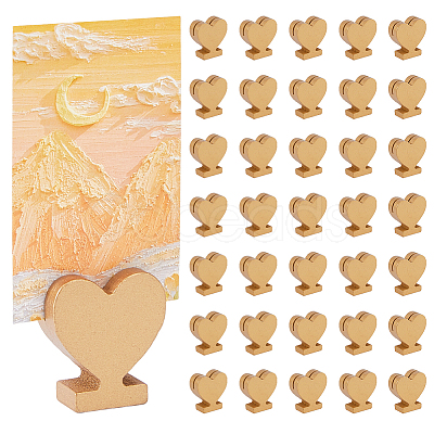 4 Sets Wood Name Card Clip AJEW-FH0009-24B-1