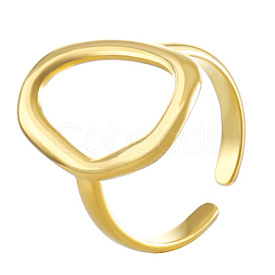Stainless Steel Oval Cuff Rings for Women WH-WG4EA56-01-1