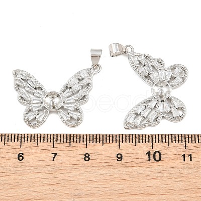 Brass Micro Pave Cubic Zirconia Peg Bails CU-CBA908F-03P-1