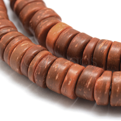 Dyed Natural Coconut Disc Bead Strands COCB-O003-07I-1
