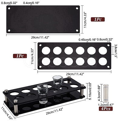 12-Hole Acrylic Beer Cup Holder ODIS-WH0099-10B-01-1