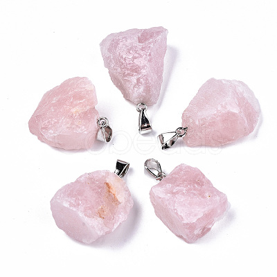 Rose Quartz Pendants G-N326-79-1