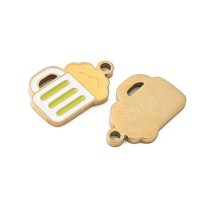 304 Stainless Steel Enamel Pendants STAS-G360-04G-09-1