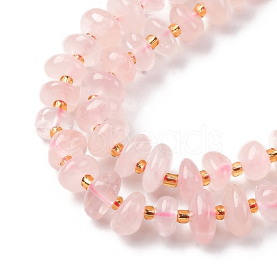 Natural Rose Quartz Beads Strands G-RM250109-A17-1
