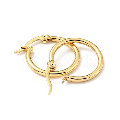 PVD Vacuum Plating 201 Stainless Steel Hoop Earrings with 304 Stainless Steel Pins for Women EJEW-D279-12G-05-1