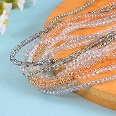 5 strands 5 Colors Electroplate Glass Beads Strands EGLA-SZ0001-16-1