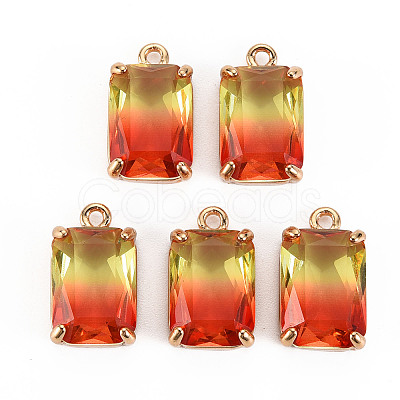 Gradient Color Glass Pendants GLAA-S193-008-AM-1