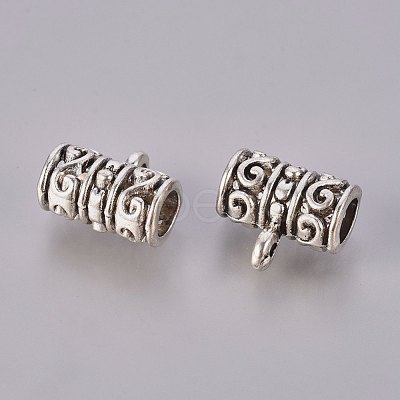 Antique Silver Tibetan Style Tube Tube Bails LF10587Y-1