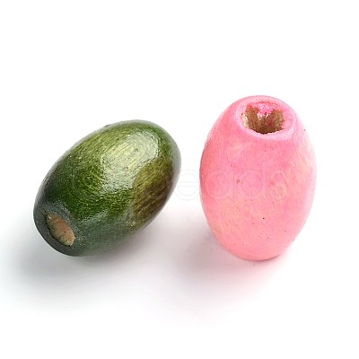 Natural Wooden Beads WOOD-W02KR-8x12mm-1