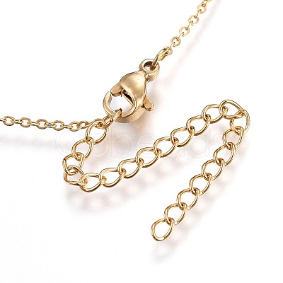 Brass Micro Pave Cubic Zirconia Pendant Necklaces NJEW-O108-29-1