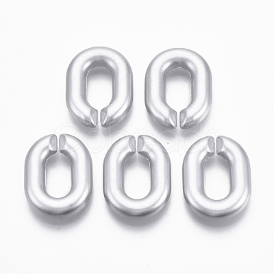 Spray Painted CCB Plastic Linking Rings CCB-R104-12F-03-1