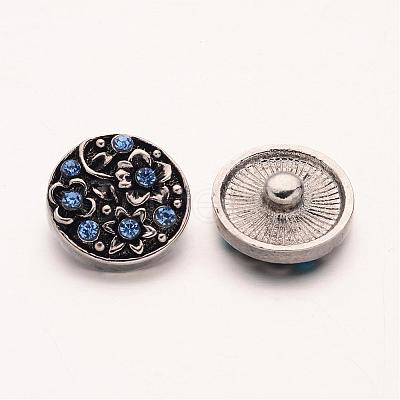 Flat Round with Mixed Style Zinc Alloy Jewelry Snap Buttons ALRI-R019-M-1