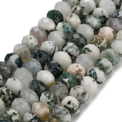 Natural Tree Agate Beads Strands G-Z111-A46-1