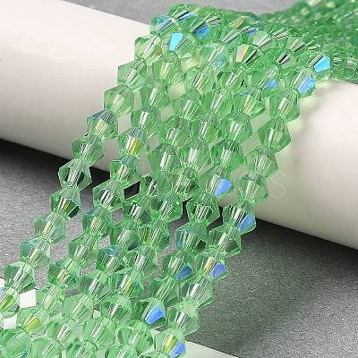 Transparent Electroplate Glass Beads Strands GLAA-F029-2mm-D24-1