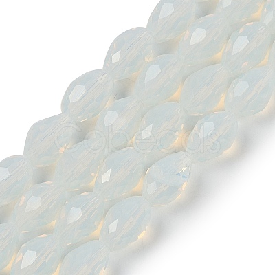 Electroplate Imitation Jade Glass Beads Strands EGLA-N013-J4mm-D02-1