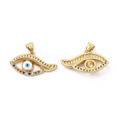 Brass Micro Pave Cubic Zirconia Pendants KK-H441-53G-1