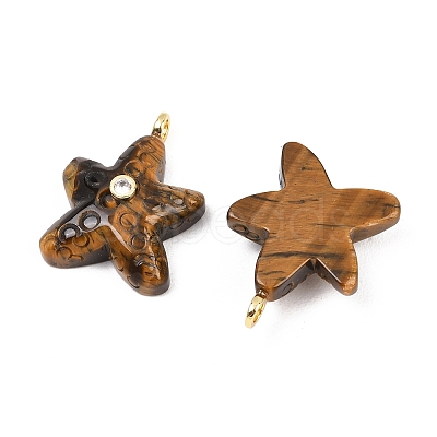 Natural Tiger Eye Pendants G-H353-01G-08-1