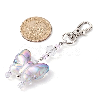 Acrylic Butterfly Pendants Decorations HJEW-JM01595-03-1