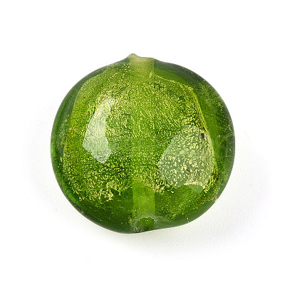 Handmade Silver Foil Glass Beads SLF20mmY-05-1