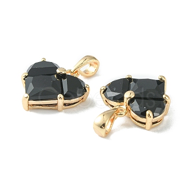 Brass Micro Pave Cubic Zirconia Charms X-KK-L208-03G-03-1