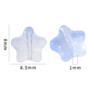 20Pcs Transparent Glass Beads GLAA-YW0001-08-1