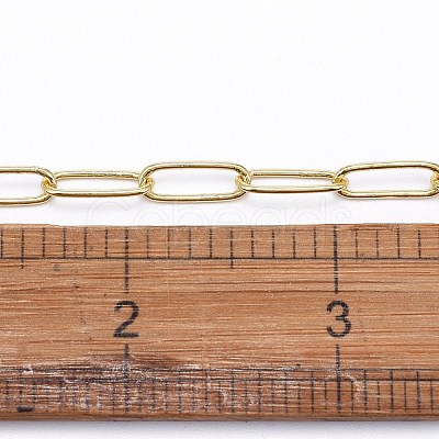 Soldered Brass Paperclip Chains CHC-D025-03G-1