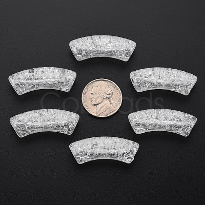 Transparent Crackle Acrylic Beads CACR-S009-001B-NA-1
