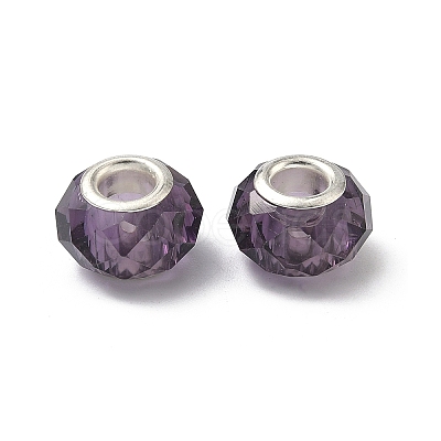 Handmade Glass European Beads X-GPDL25Y-07-1