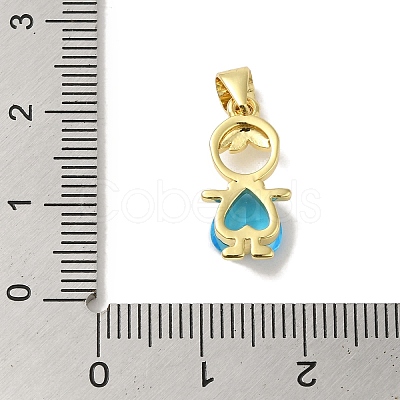 Rack Plating Brass Glass Pendants KK-P272-18-G-1