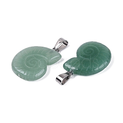 Natural Green Aventurine Pendants G-Q601-45D-1