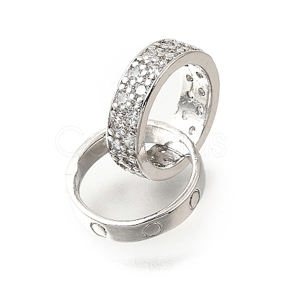 Brass Micro Pave Clear Cubic Zirconia Beads KK-V008-14B-P-1