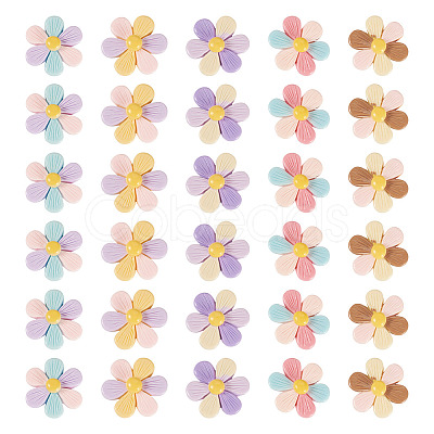 50Pcs 5 Colors Opaque Resin Cabochons RESI-TA0004-93-1
