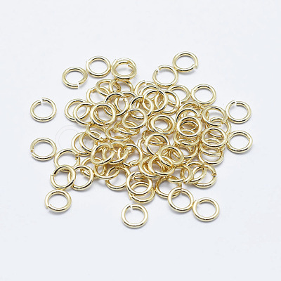 Brass Open Jump Rings KK-G331-08-3x0.5-NF-1