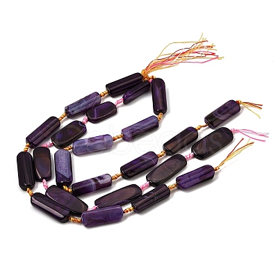 Natural Banded Agate Beads Strands G-H342-B06-01-1