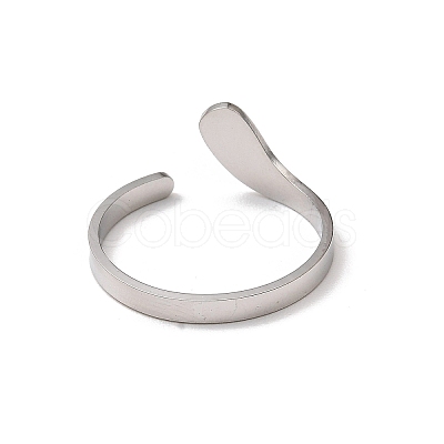 Non-Tarnish 304 Stainless Steel Open Cuff Rings RJEW-Q808-02A-P-1