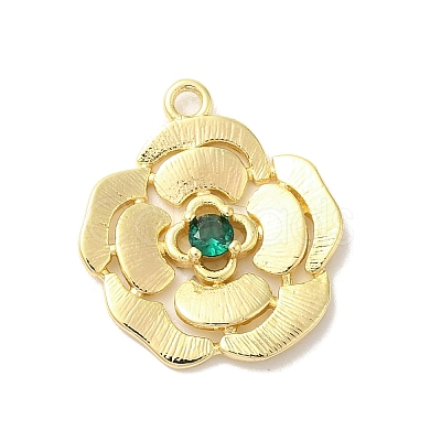 Brass Glass Pendants KK-Z073-15G-05-1