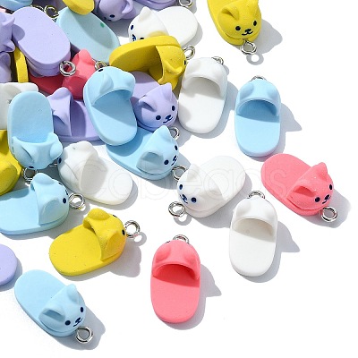 50Pcs Opaque Resin Pendants RESI-CJ0004-46-1