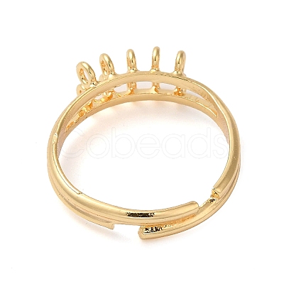 Adjustable Brass Ring Bases KK-C028-13G-1