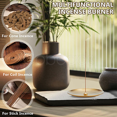 15Pcs 5 Styles Mini Brass Incense Holder AJEW-OC0015-98-1