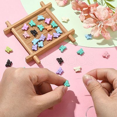 Spray Painted Alloy Beads FIND-CJ0001-46A-1