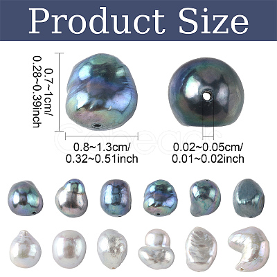 10Pcs Natural Cultured Freshwater Pearl Beads PEAR-YW0001-02B-1