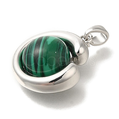 Synthetic Malachite Pendants KK-K388-01P-1