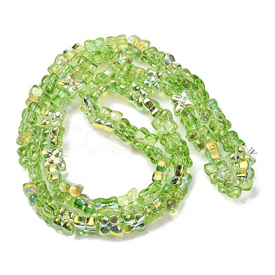 Transparent Glass Beads Strands GL-CBAAE04-02E-1