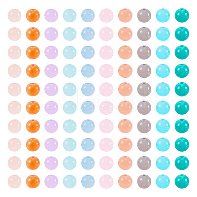 200Pcs 10 Colors Glass Beads GLAA-TA0001-29-1