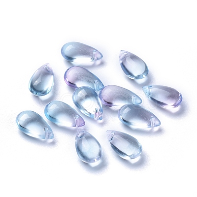 Transparent Glass Charms X-GLAA-O017-01J-1